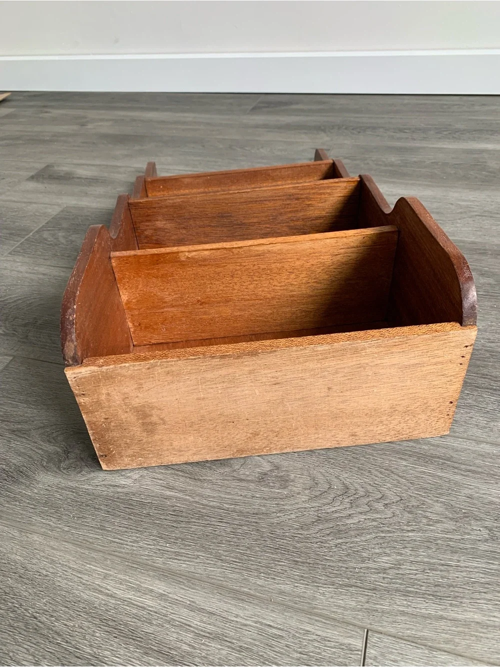 Vintage Four-Tier Wooden Display Shelf